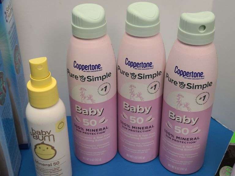7) Baby Sunscreens, 4) Disinfecting UV Lights, Dust Bags, Milk Crate