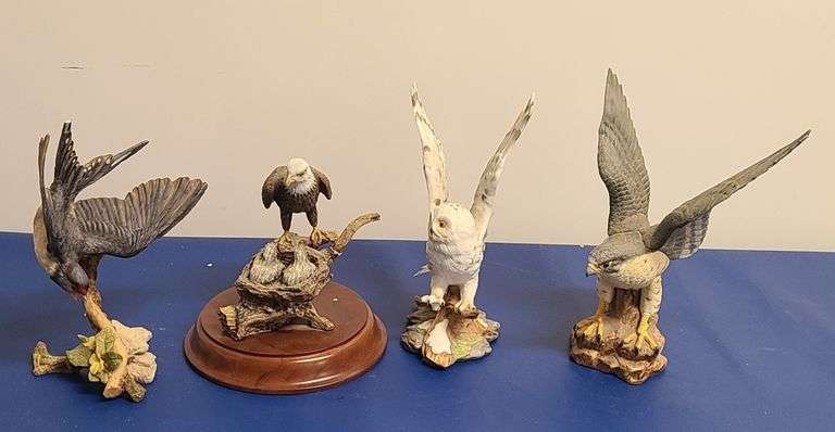 Eagle, Owl, Hawk, Swallow Figurines