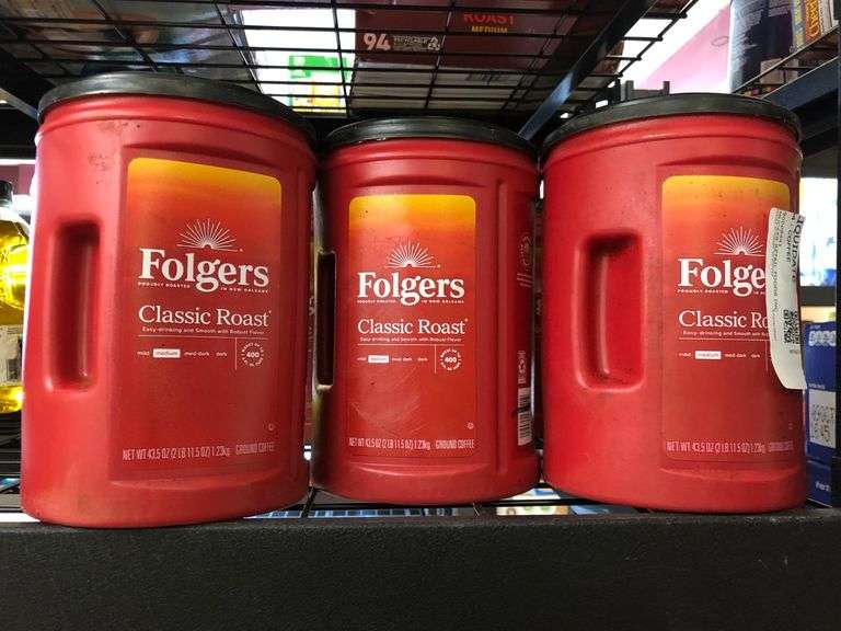 3) Folgers Classic Roast Ground Coffee