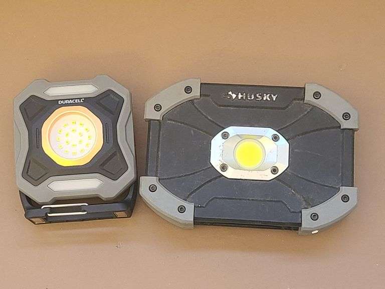 Husky and Duracell Portable Work Lights