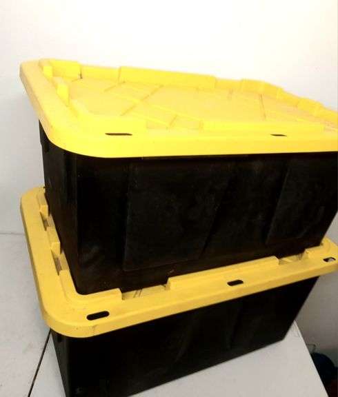 2) Heavy Duty 27 Gallon Totes