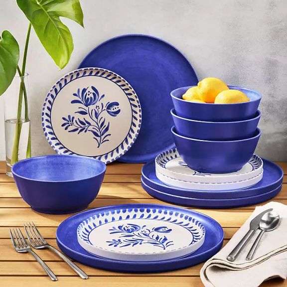 Melamine Bamboo Dinnerware Set