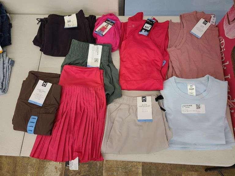 9) Women's Shorts, T-Shirt, Pleated Skirt, Flare Yoga Pant, Halter Top, Lounge Pants, Tank Dress