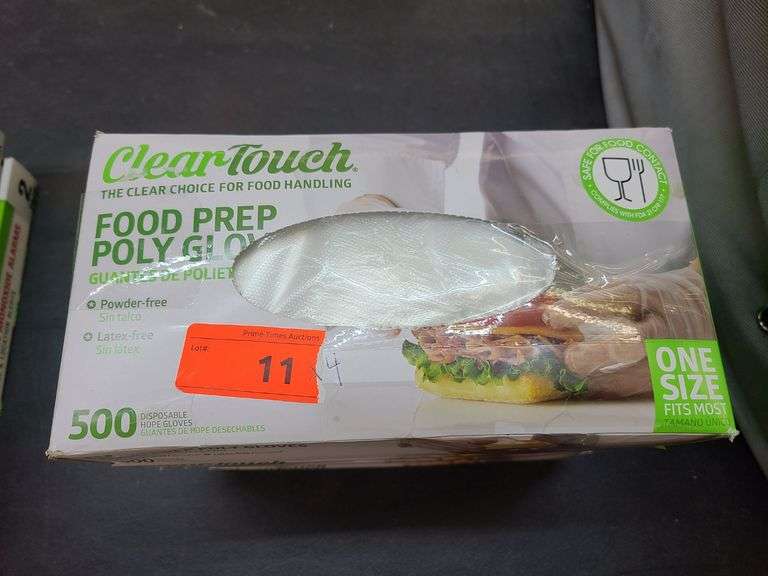 4) Boxes Clear Touch Food Prep Poly Gloves