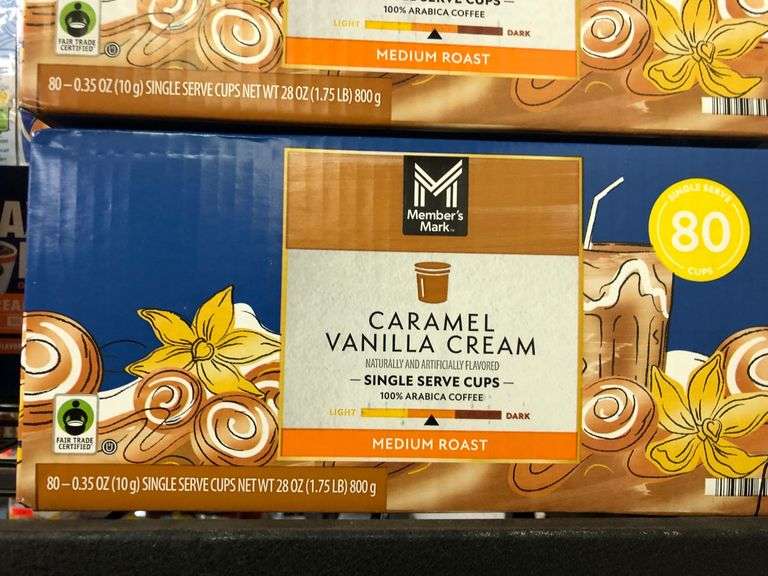 2) Caramel Vanilla Cream Medium Roast Single Serve Cups