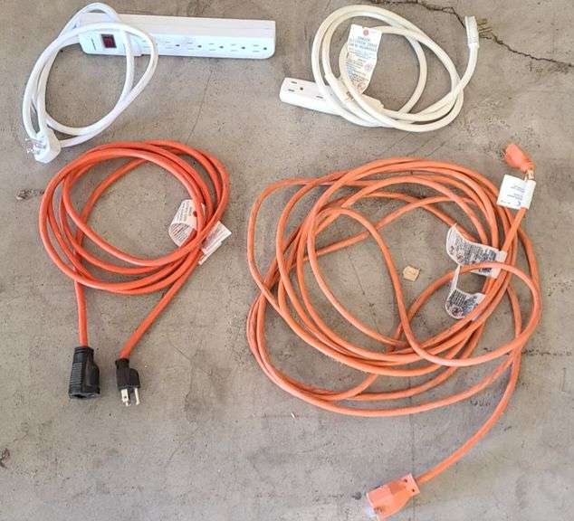 2) Power Strips, 2) Extension Cords