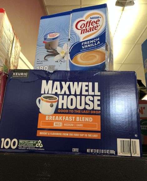 Coffee Mate French Vanilla Creamer, Keurig Maxwell House Breakfast Blend K-Cup Pods