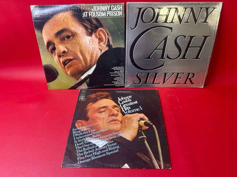 3) Johnny Cash Vinyl Records