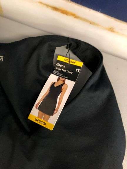2) Quince Dress, Loft Swim Top, Edited Halter Top, GapFit Tank Dress