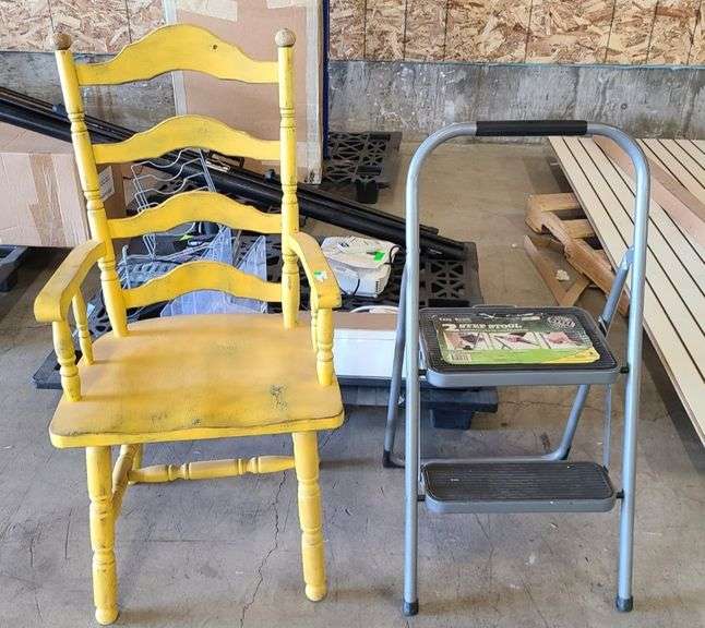 Wooden Chair, Step Stool