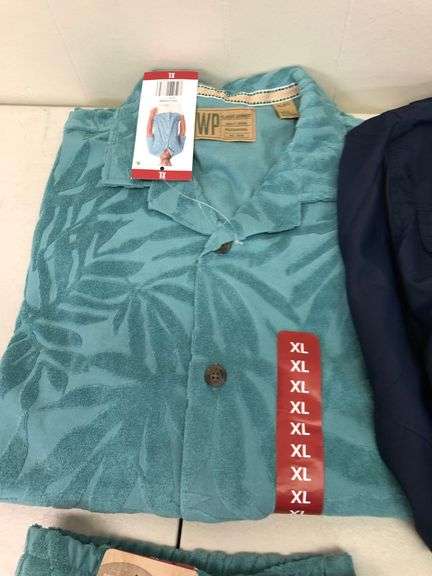 Weatherproof Button Down, 2) Weatherproof Terry Short, Iron Co. Short Size 34, Habit Long Sleeve