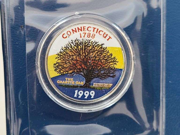 1999 Colorized Connecticut State Half Dollar
