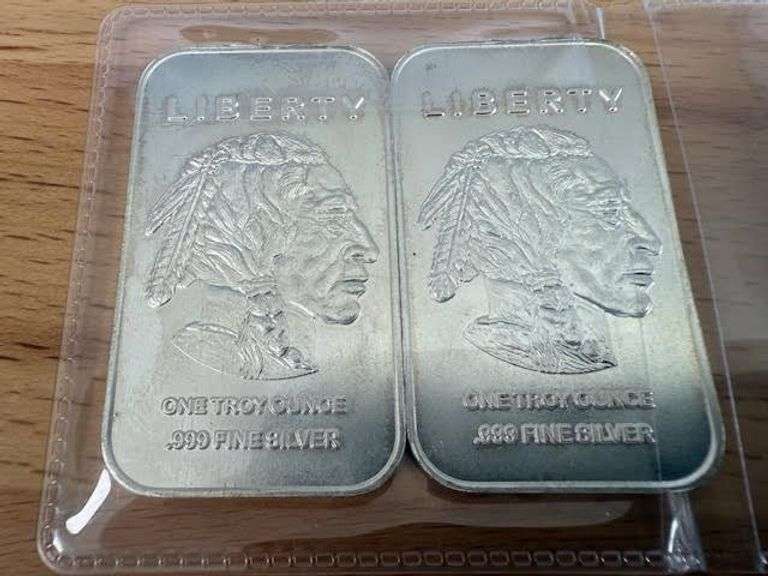 4) 1oz Buffalo Silver Bars