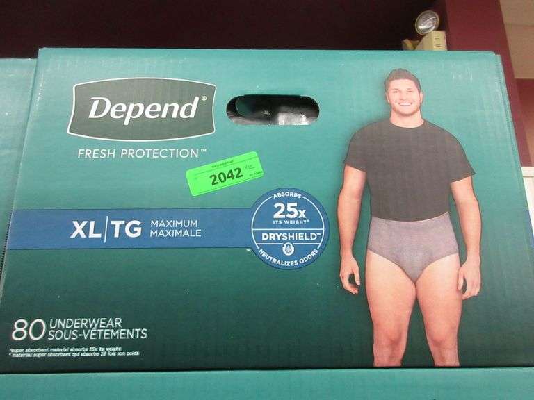 2) Depend Underwear For Men Size XL