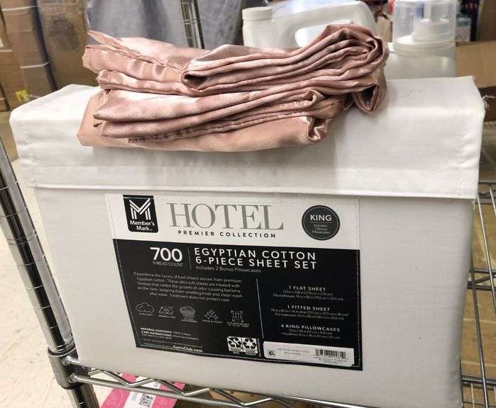 Hotel Egyptian Cotton Sheet Set King, 2) Silk Pillow Cases