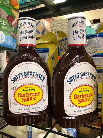 2) Sweet Baby Rays BBQ Sauce, French's Yellow Mustard, Honey Mustard Dressing, Boneless Chicken