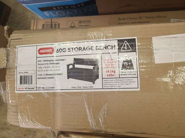 Keter Hudson Plastic Storage Bench