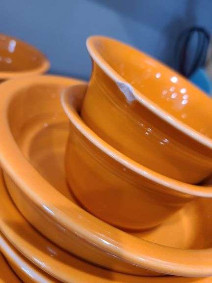 Fiesta Ware 44 Pcs.: Plates, Cups, Bowls, Saucers