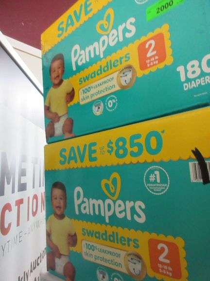 2) Pampers Swaddlers Size 2