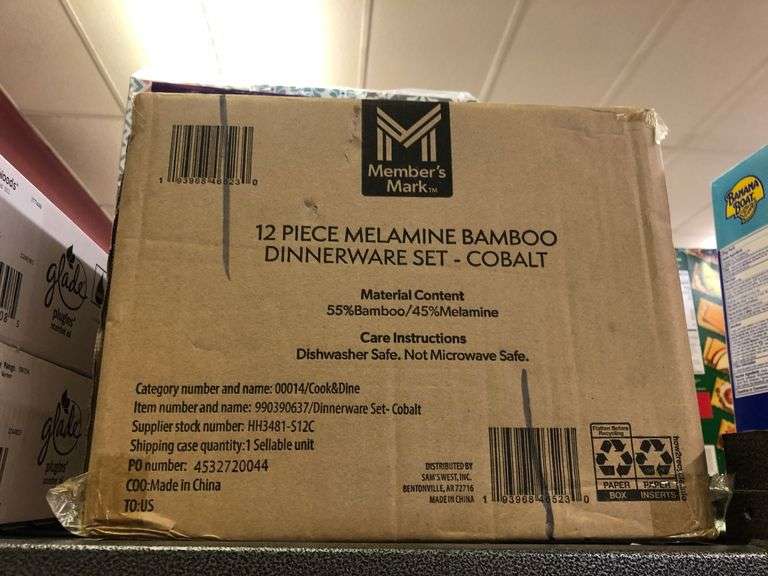 * Melamine Bamboo Dinnerware Set