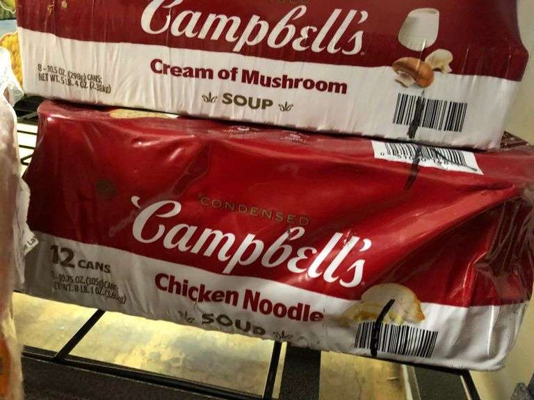 Top Ramen Chicken, Bush's Best Kidney Beans, Campbell's Cream Of Mushroom Soup, Campbell's Chicken N