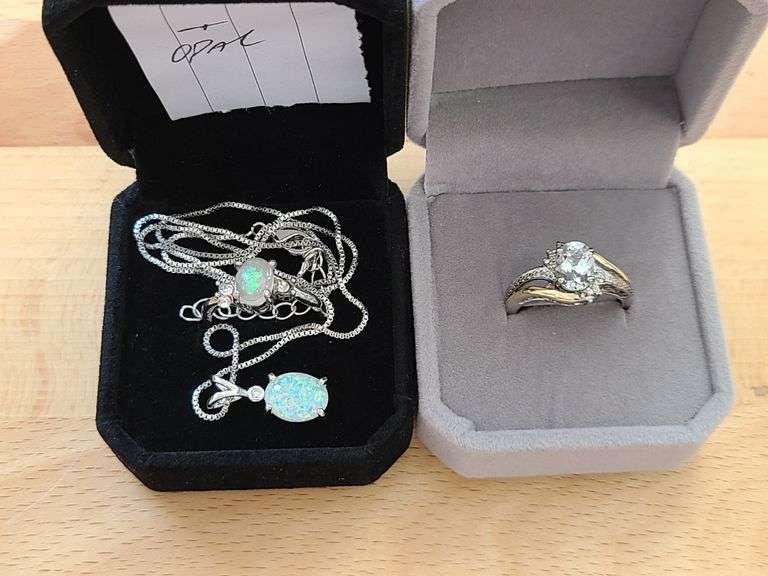 Ring, Opal Necklace and Ring