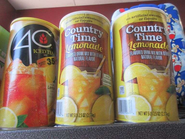 2) Country Time Lemonade Drink Mix, 40 Iced Tea Mix