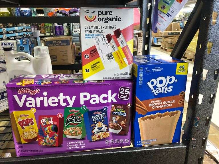 Kellogg's Variety Pack, Pop Tarts Brown Sugar, Pure Organic Layered Fruit Bars