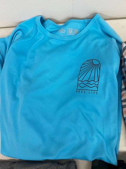 Reel Life Long Sleeve, Habit Button Up Shirt, Iron CO Cargo Shorts, Hanes Brief 8-Pack, Hue Sweats