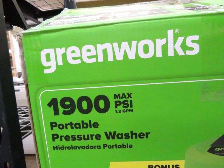 1900 Psi. Greenworks Portable Pressure Washer