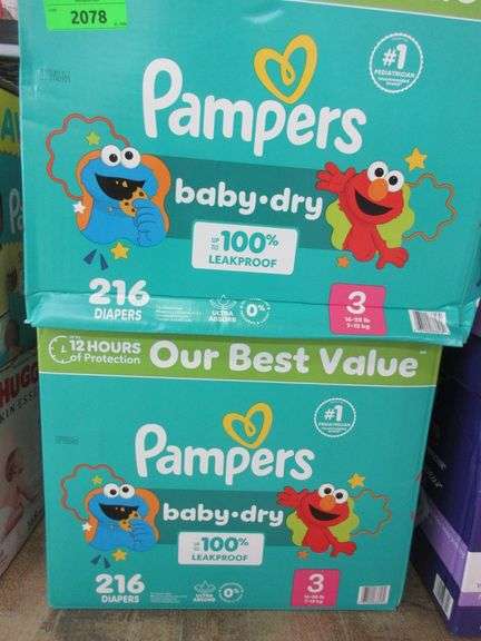 2) Pampers Baby Dry Size 3