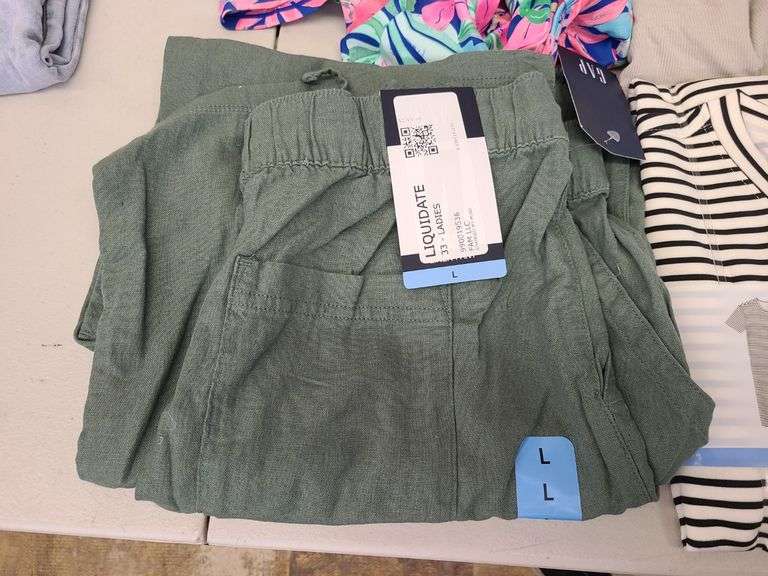 Swim Suit, Ribbed Tank Top, Quilted Jacket, Shorts, Sandwash Dress, Pants
