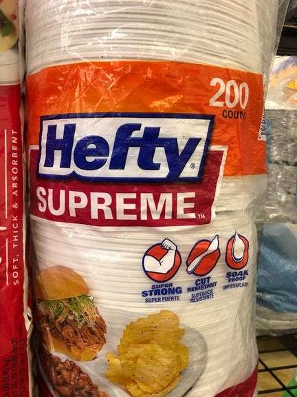Hefty Supreme Dinner Compartment Plates, Premium Napkins