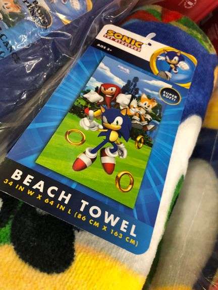 3) Sonic Beach Towel