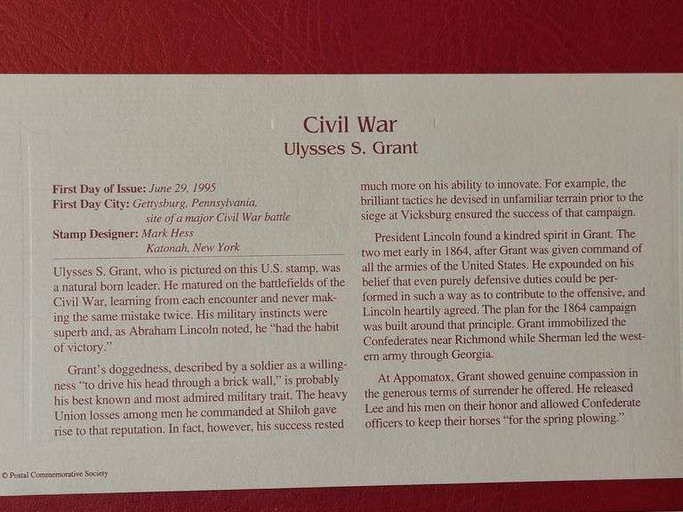 Gold Replicas of "Civil War" and "Great Plains Prairie" United States Stamps