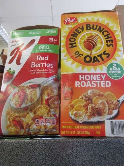 Post Honey Bunches of Oats Honey Roasted 2-Pack, Kellogg's Special K Red Berries 2-Pack
