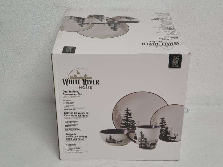 White River Home "Deer in Pines" Dinnerware Set