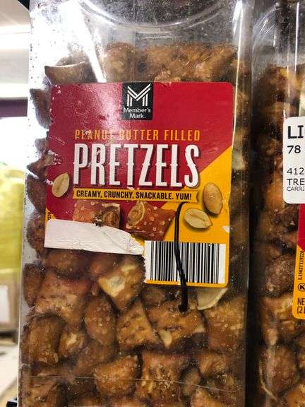 2) Peanut Butter Filled Pretzels