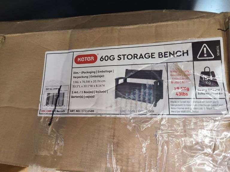 Keter 60G Storage Bench