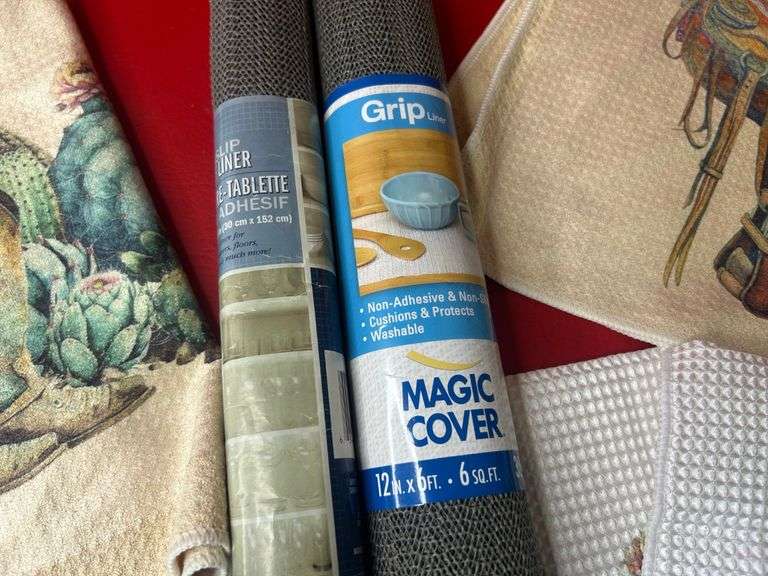 Western Patterned Towels, Shelf Liners