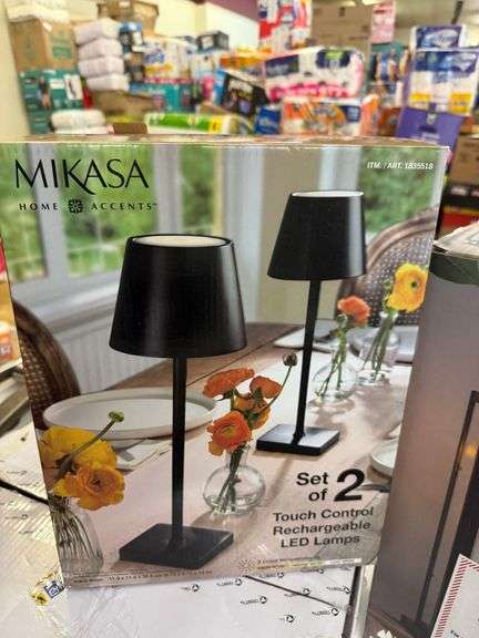 Mikasa Touch Control LED Lamps, Tower Lanterns