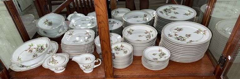 Apple Blossom Gold Coast China Set with Extra Serving Dishes