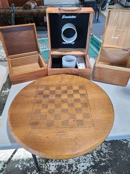 Chess Board, 2) Storage Boxes, Franklin Disc Game
