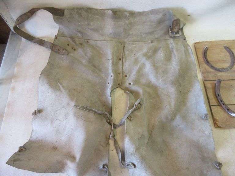 Farrier Chaps, Horseshoe Sample Board, Hammer