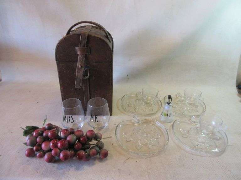 Wine Bottle Box, Faux Grapes, Plates, More