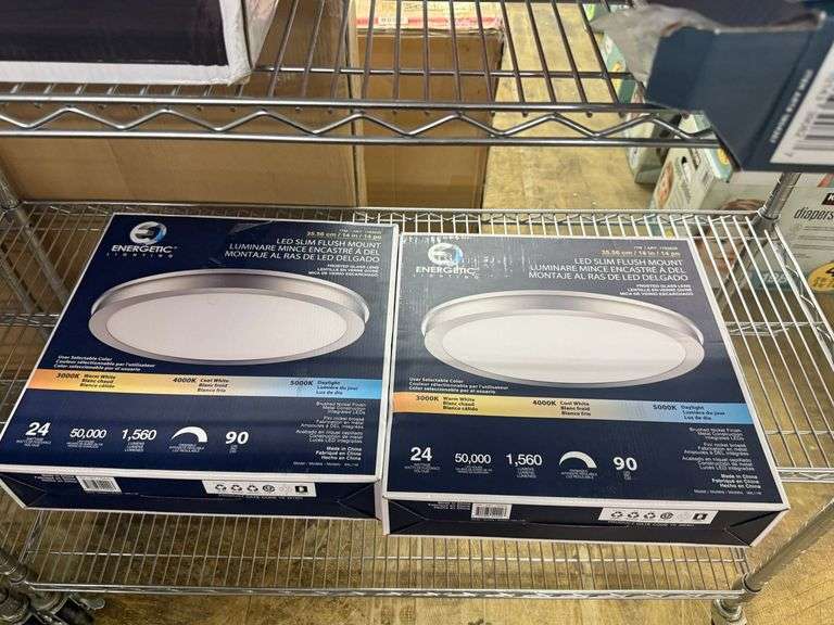2) Artika LED Slim Flush Mount Lights
