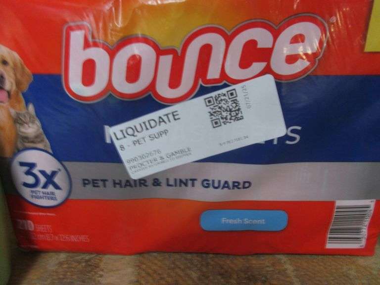 2) Gain Fabric Softener, Bounce Dryer Sheets