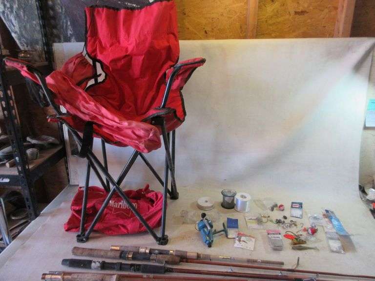 Camp Chair, Fishing Reel Parts, Lures