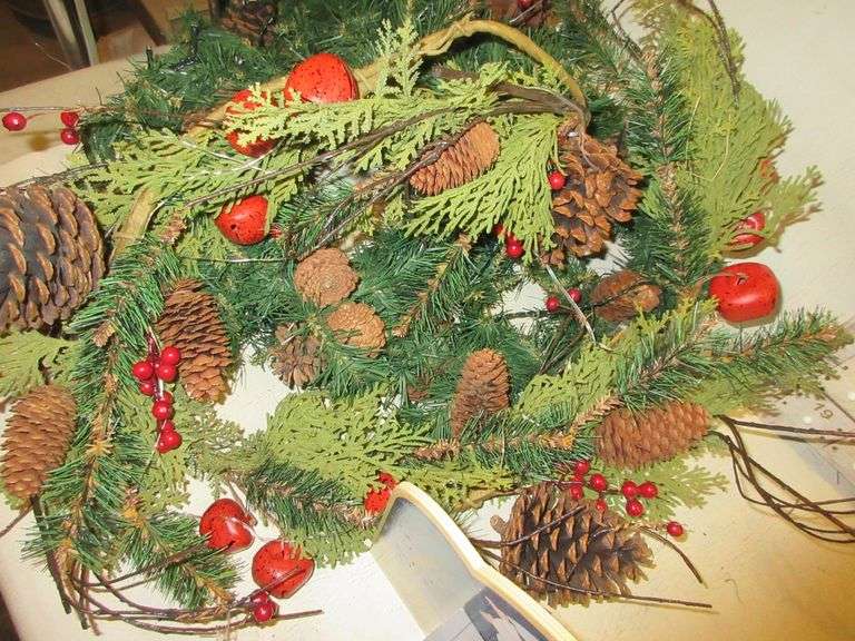 Garland, Advent Calendar, Wood Nativity