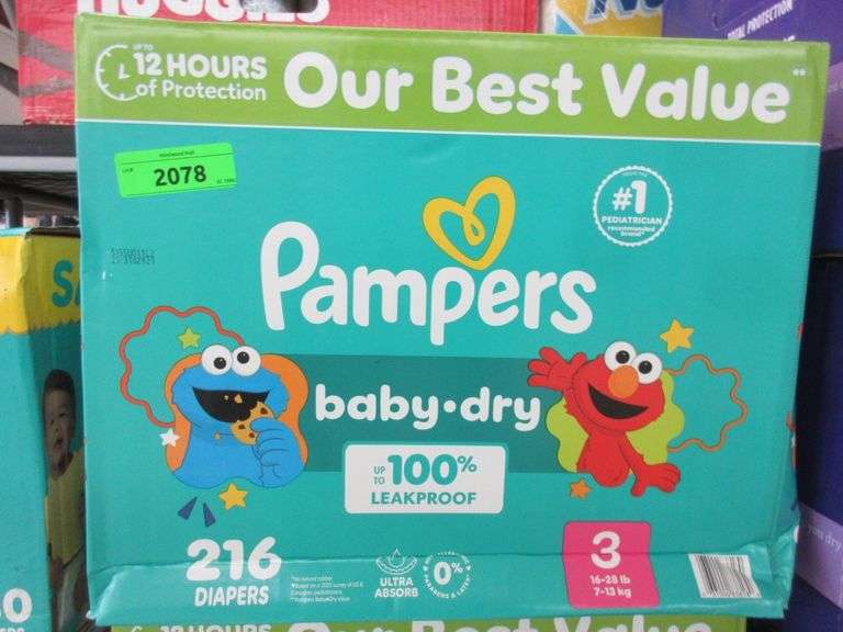 2) Pampers Baby Dry Size 3